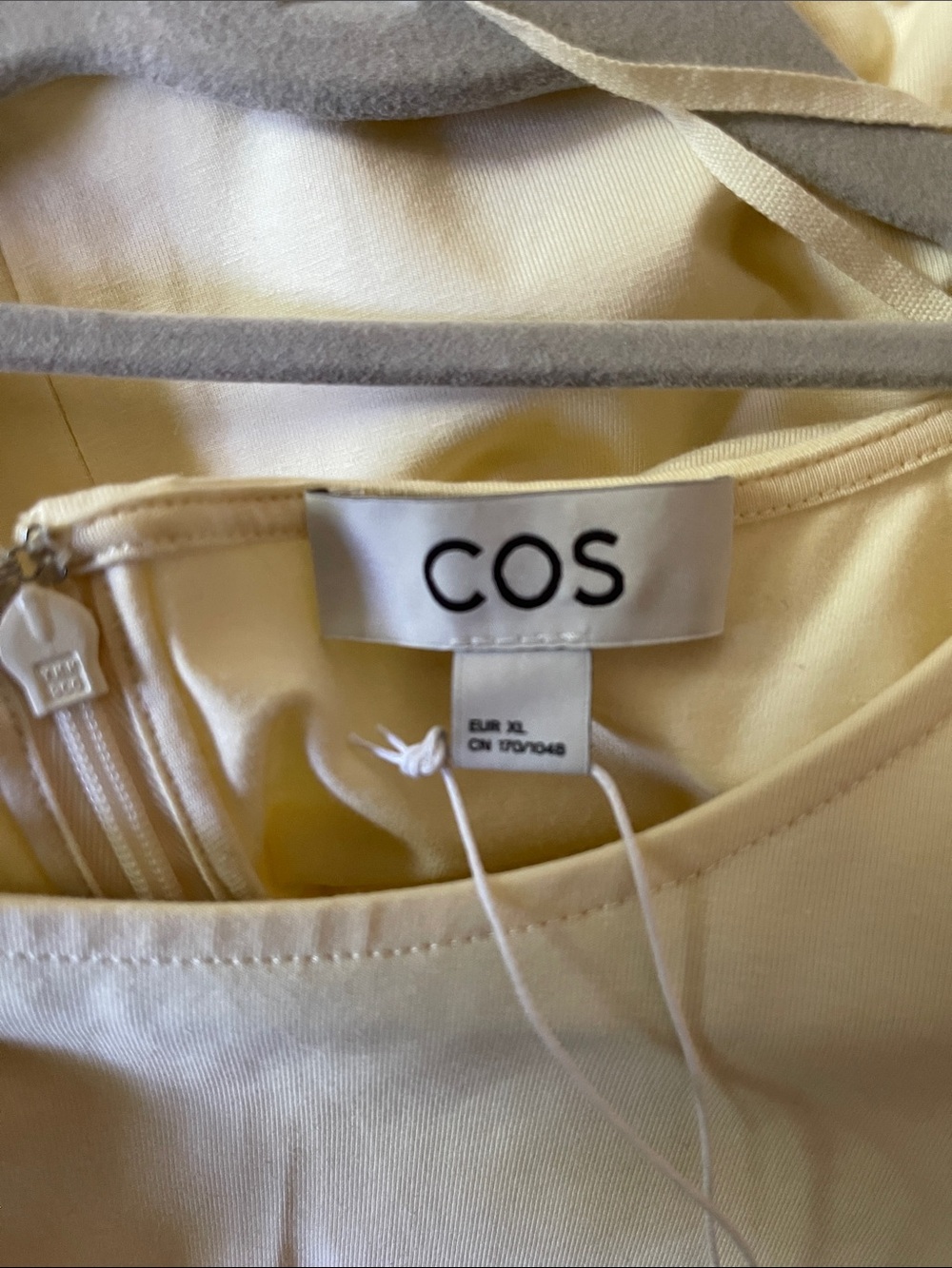 COS Soft Cream Dress with Short Sleeves - Picture 2 of 8